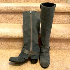 Fergie Grey Swede Boots. Size 6.5. Excellent Condition